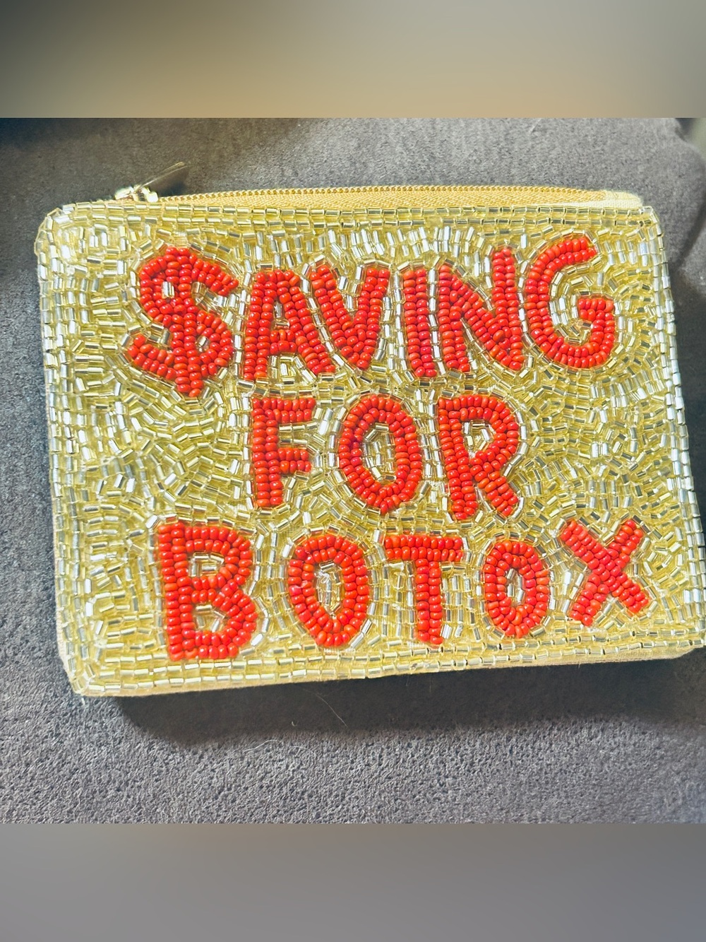 BEADED Coin Purse SAVING for BOTOX New!